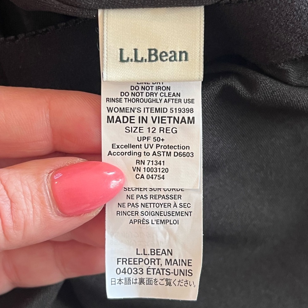 L.L Bean Women’s Black Square Neck Tankini Swimsuit Top NWT Size 12 - Picture 6 of 7